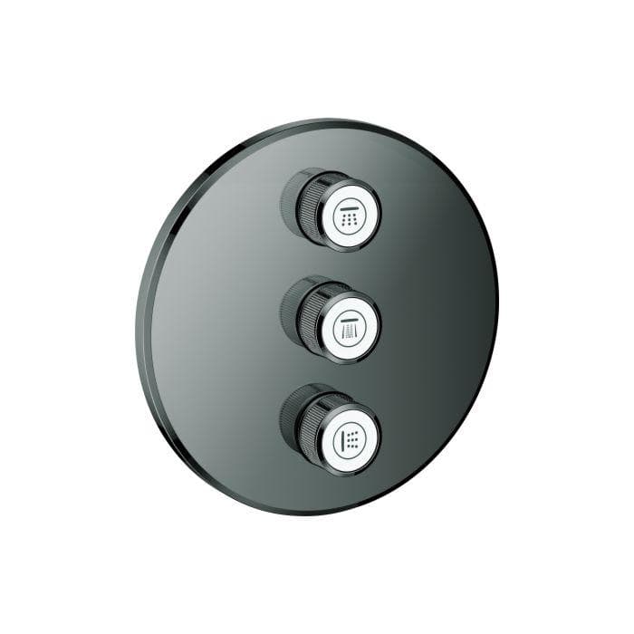 Grohe Fertigset Grohtherm Smartcontrol Hard Graphite UP-Ventil 3-fach