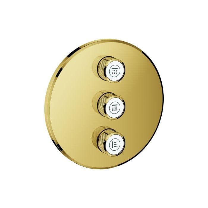 Grohe Fertigset Grohtherm Smartcontrol cool sunrise, rund, UP-Ventil 3-fach