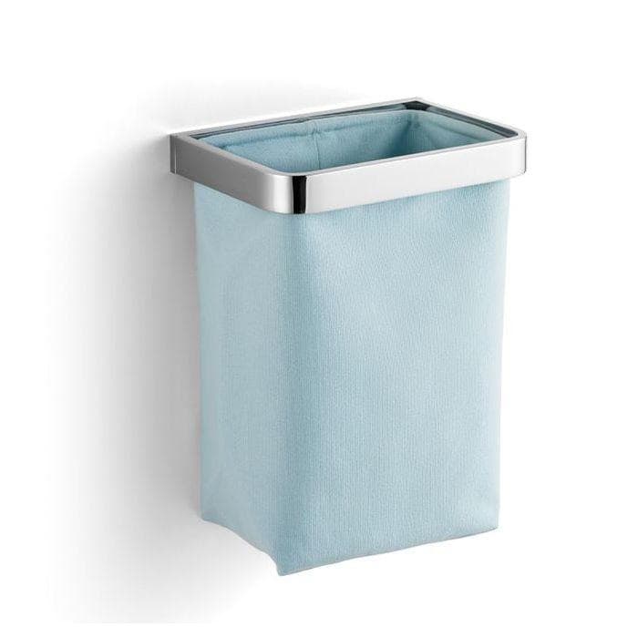 Giese Gästehandtuchkorb 4052002 Chrom Stoffeinsatz Hellblau