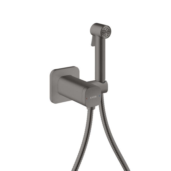 Hansgrohe AXOR Bidette Showers Duschkopf 29243340 1 Strahlart Softsquare Mischwasser Brushed Black Chrome
