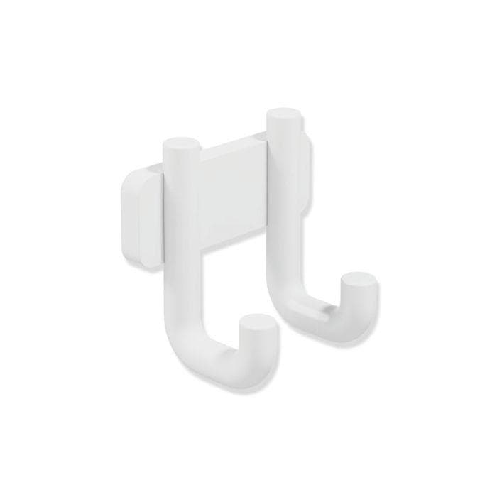 Hewi Serie 480 Doppelhaken 480.90.00160DX Weiß Tiefmatt