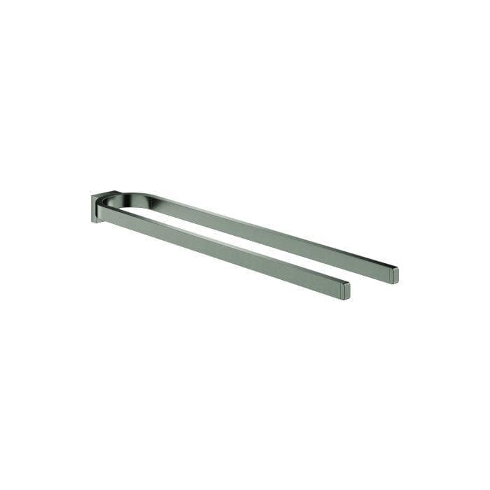 Grohe Selection Handtuchhalter 41059AL0 40 cm, 2-armig, nicht schwenkbar, Hard Graphite gebürstet