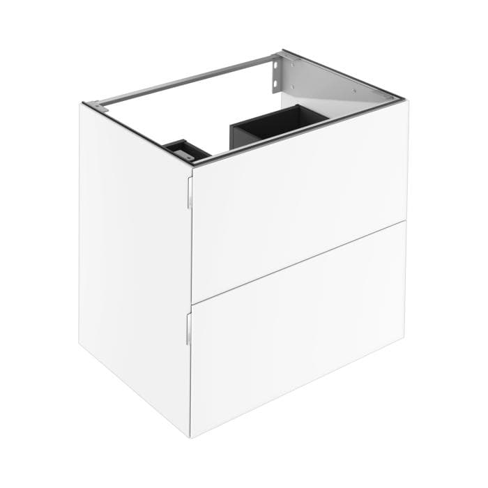 Moderner Waschtischunterschrank aus Glas in Weiß