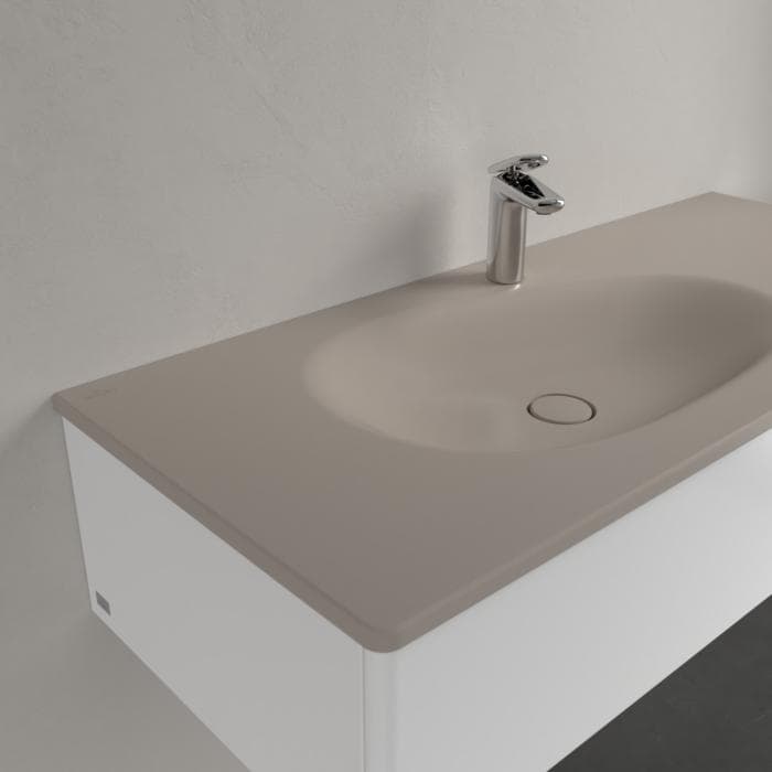 Villeroy und Boch Antao Schrankwaschtisch 120x50cm Eckig 1 Hahnloch Almond C-plus