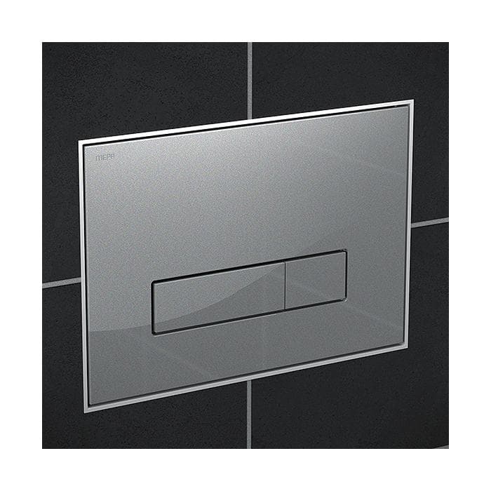 Mepa Orbit Betätigungsplatte 421846 Glas Silber 2-Mengenspülung