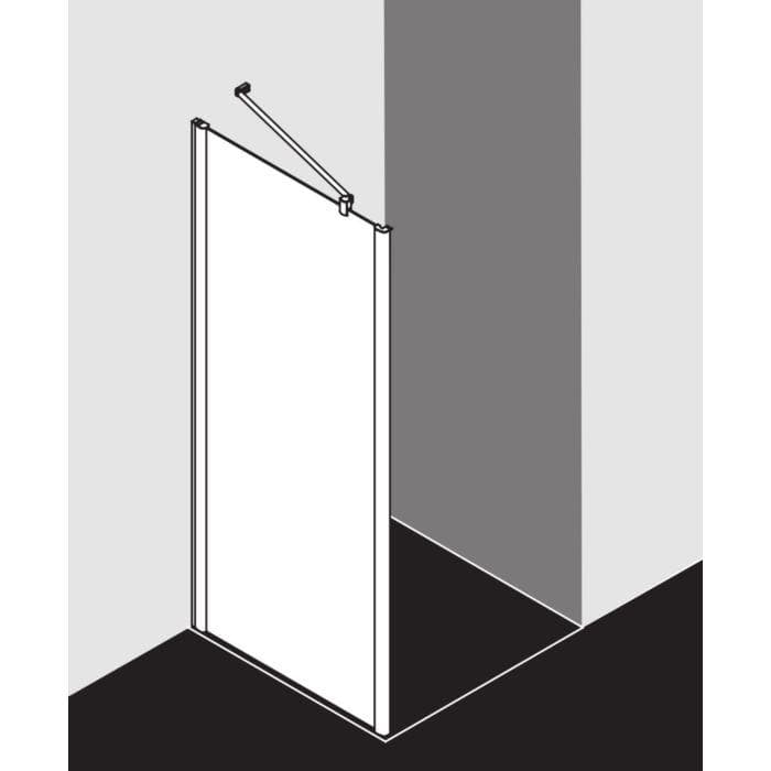 Kermi Pega Seitenwand 110x185cm Silber Hochglanz Duschkabine