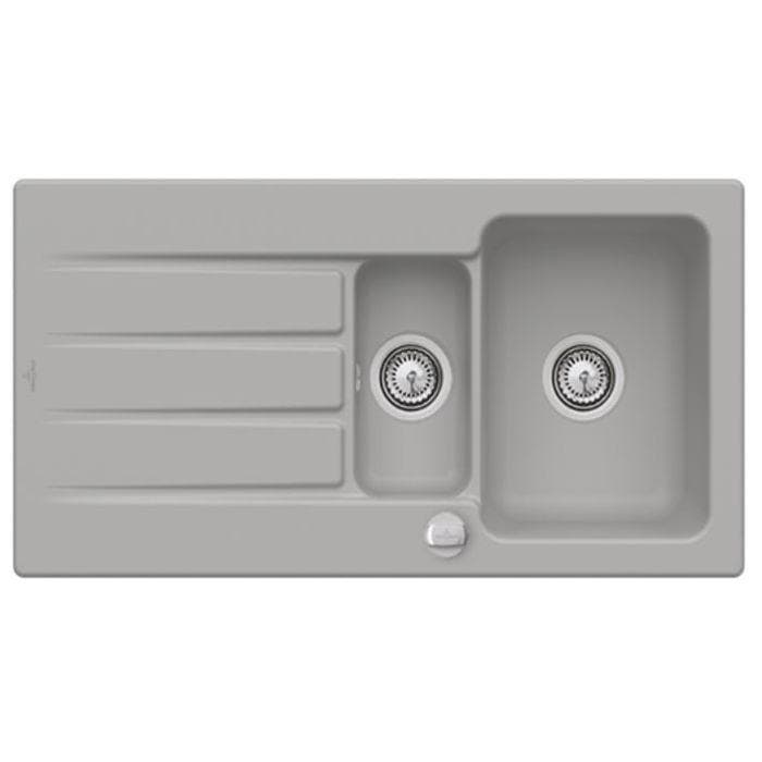 Villeroy & Boch Architectura Einbauspüle 336502KD mit Ablaufgarnitur und Exzenterbetätigung, Fossil