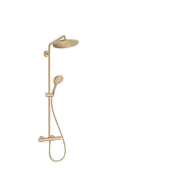 hansgrohe Croma Select S Showerpipe 26890140 Thermostat Handbrause Brushed Bronze