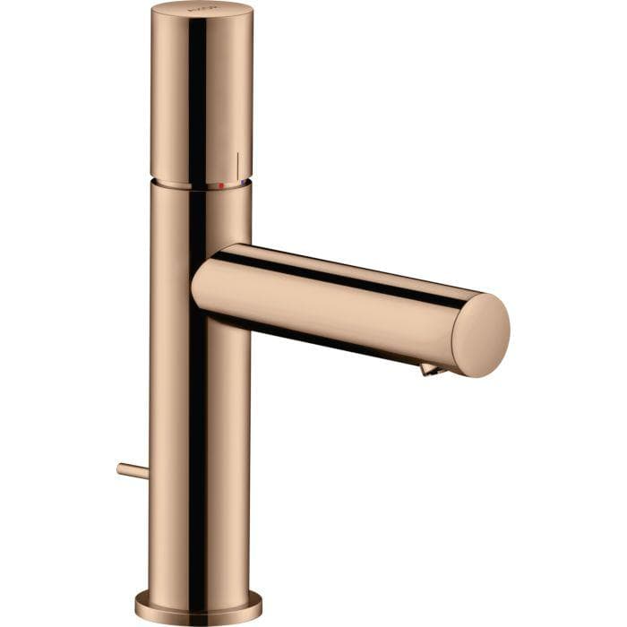 Hansgrohe Axor Uno Waschtischarmatur 45001300 Ausladung 123mm, mit Zerogriff, Zugstangen-Ablaufgarnitur, polished red gold