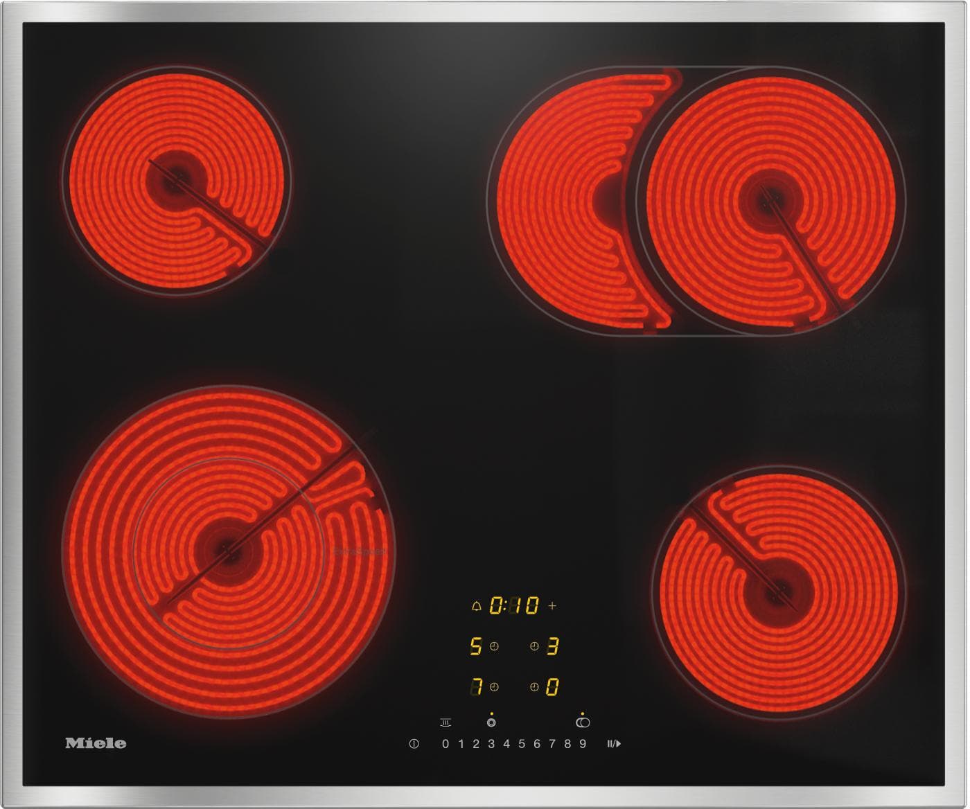 MIELE Elektro-Kochfeld KM 6540 FR Silber Touch-Control
