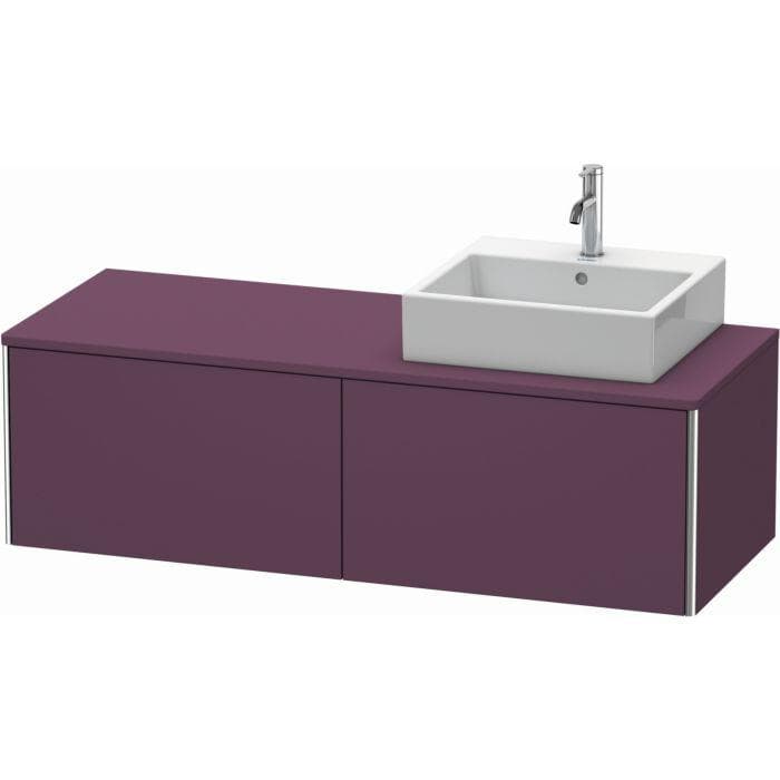 Duravit XSquare Waschtisch-Unterschrank Aubergine Seidenmatt
