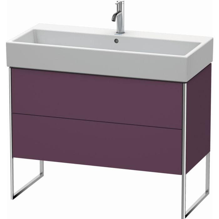 Duravit XSquare Waschtisch-Unterschrank Aubergine Seidenmatt