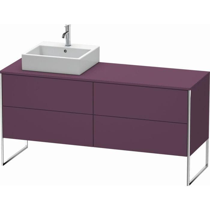 Duravit XSquare Waschtisch-Unterschrank Aubergine Seidenmatt