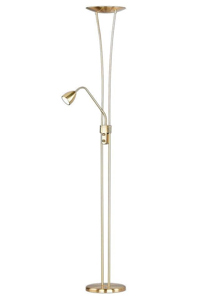 Trio Leuchten LED Deckenfluter Messingfarben Dimmbar