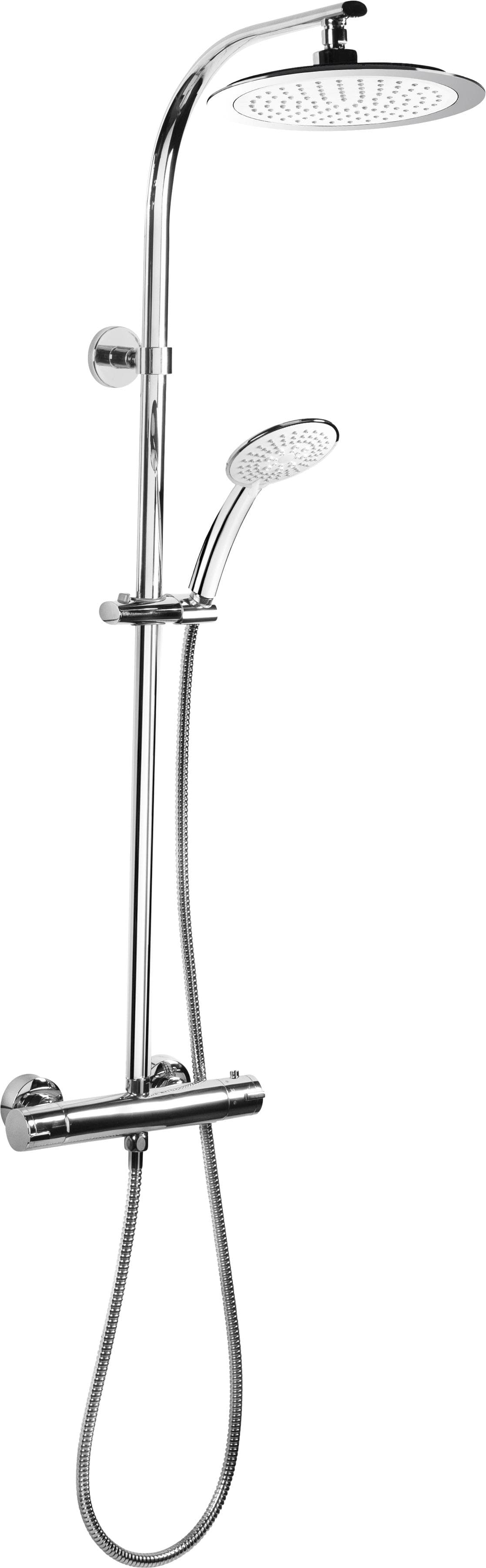 CORNAT Duschsystem Style Verchromt Thermostat Brausegarnitur