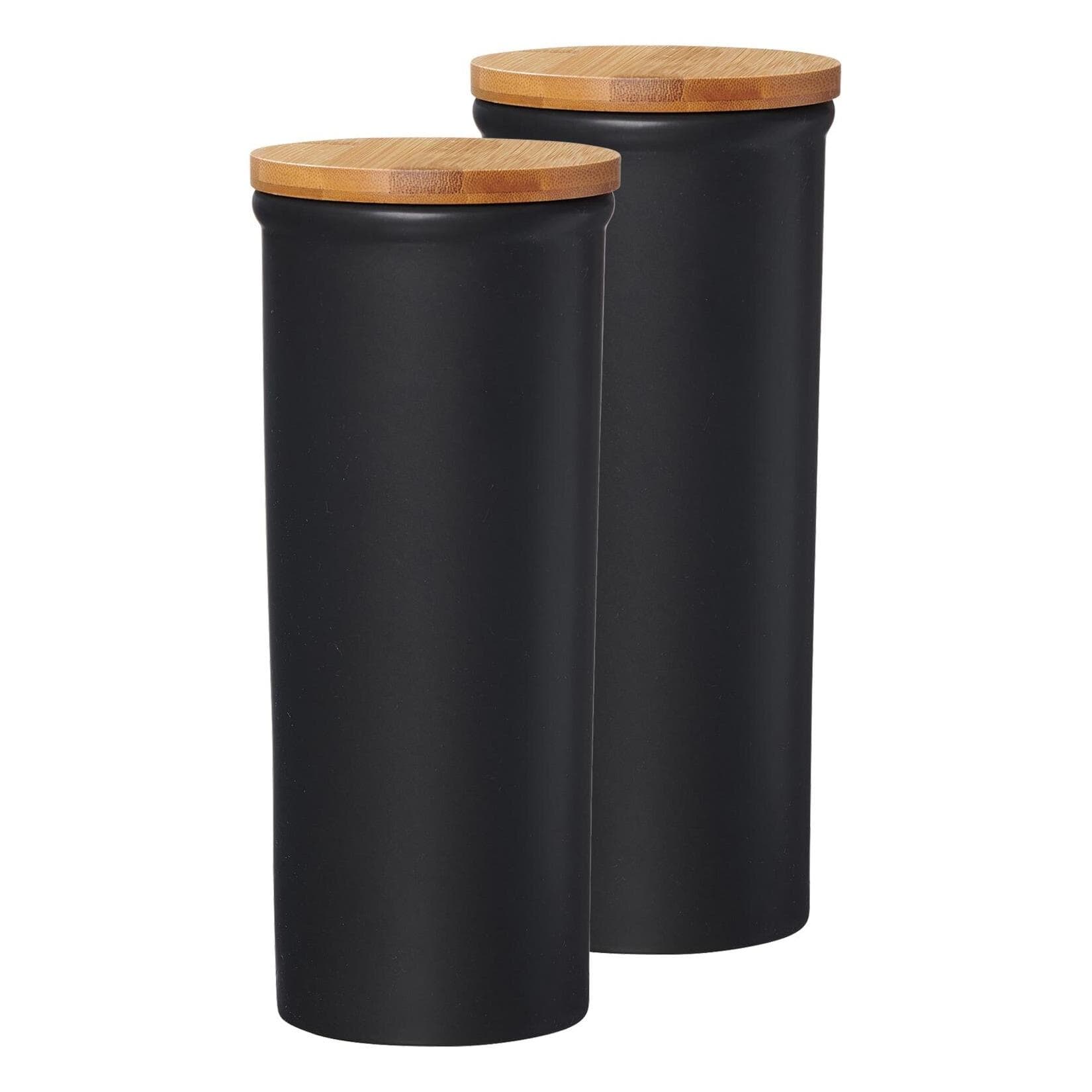 Ritzenhoff & Breker Jasper Vorratsdosen 1,6 l 2er Set Schwarz Mattglasur
