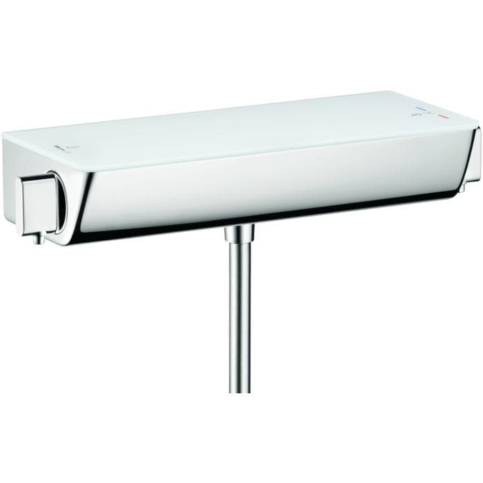 Hansgrohe Duscharmatur Weiß Silber Chrom Glas