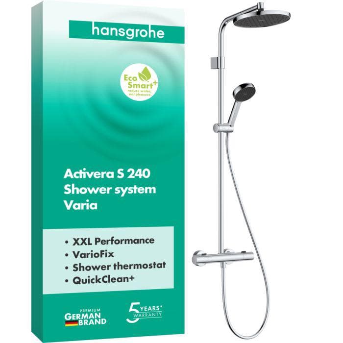 hansgrohe Activera S Duschsystem 240 EcoSmart+ Thermostat 6 l/min Chrom