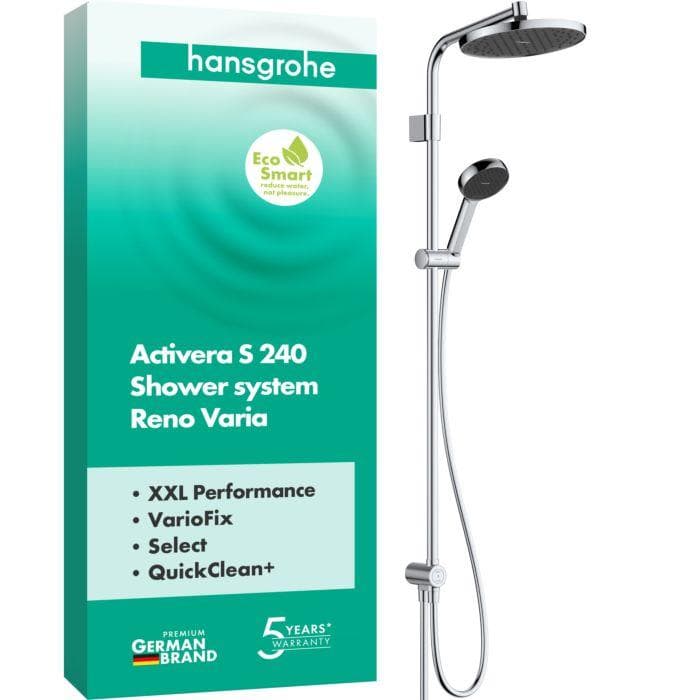 Hansgrohe Activera S Duschsystem 240 28074000 1 Strahlart wassersparend Reno Varia, chrom