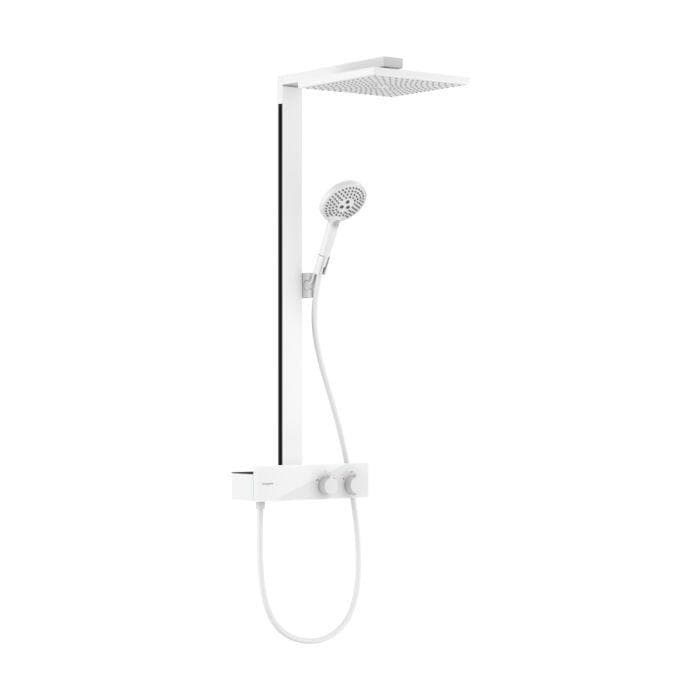 hansgrohe Raindance E Duschsystem 27362700 1jet, 9 l/min, mit ShowerTablet 350 Thermostat, weiß matt