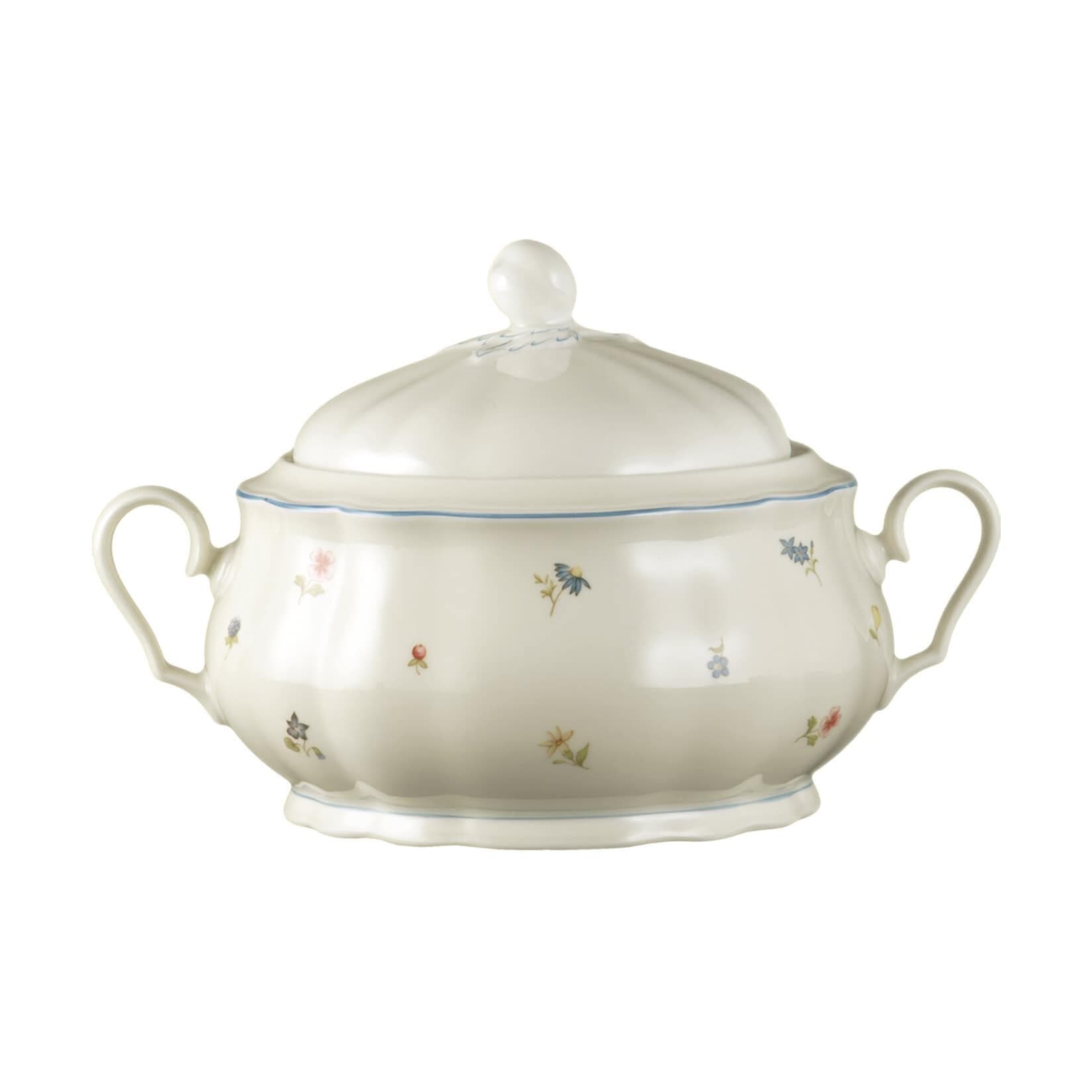 Seltmann Weiden Schüssel mit Deckel Marieluise Elfenbein Streublume 2,10 l