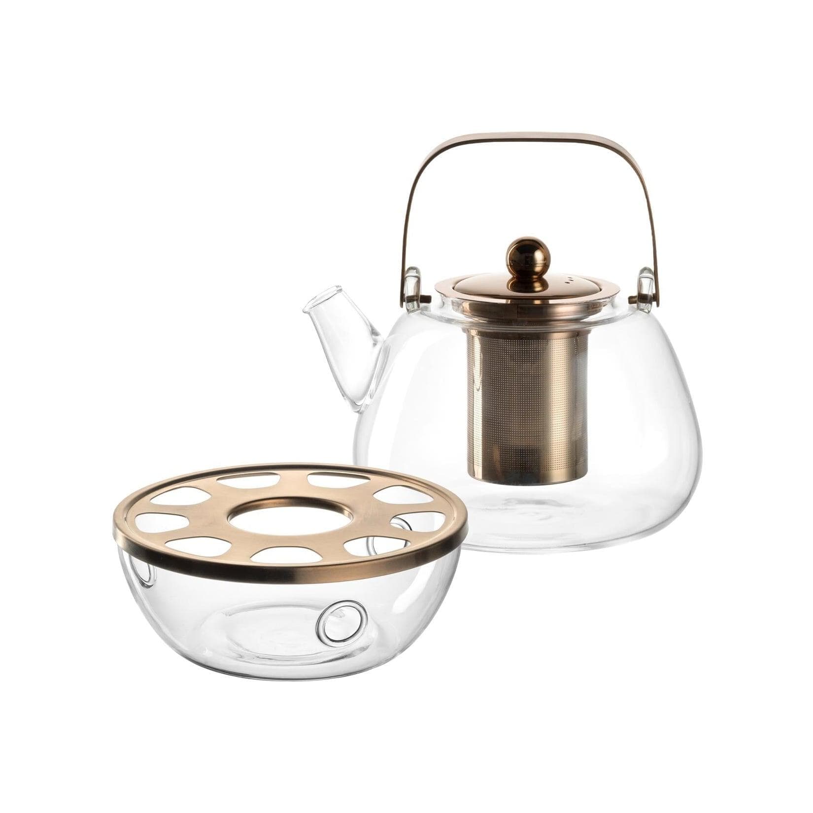 Leonardo Teekanne 1,2L mit Metallhenkel & Stövchen Tè Per Te