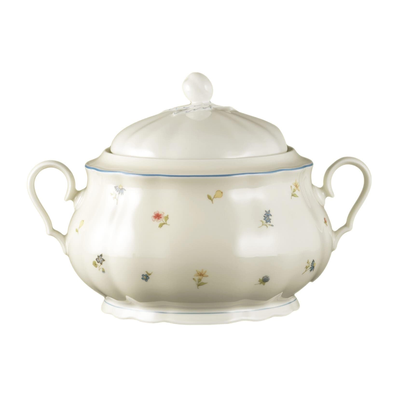 Seltmann Weiden Terrine mit Deckel Marieluise Elfenbein Streublume 3,05 l