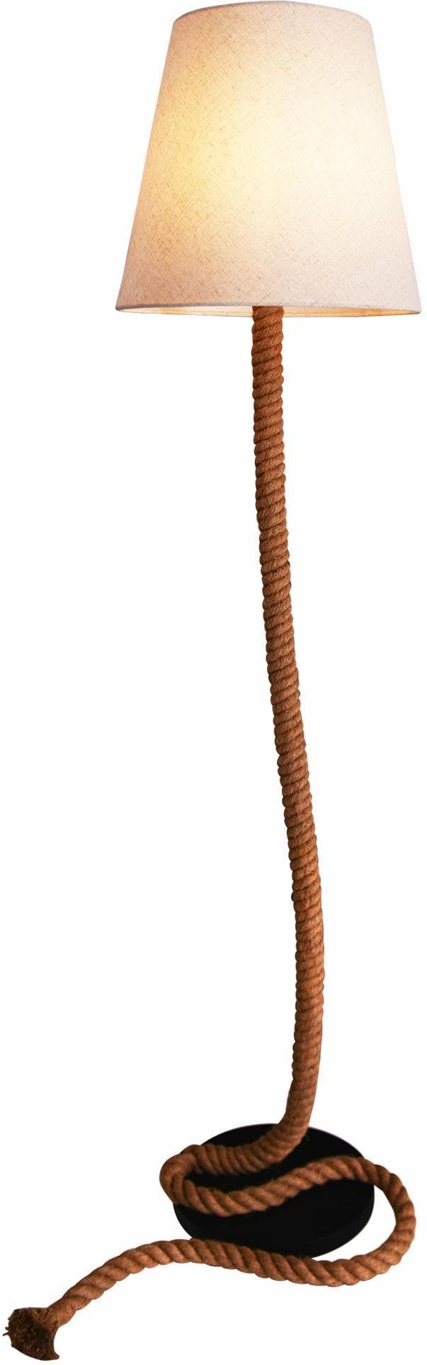 NÄVE Stehlampe Rope Beige Natur Seiloptik Stoffschirm