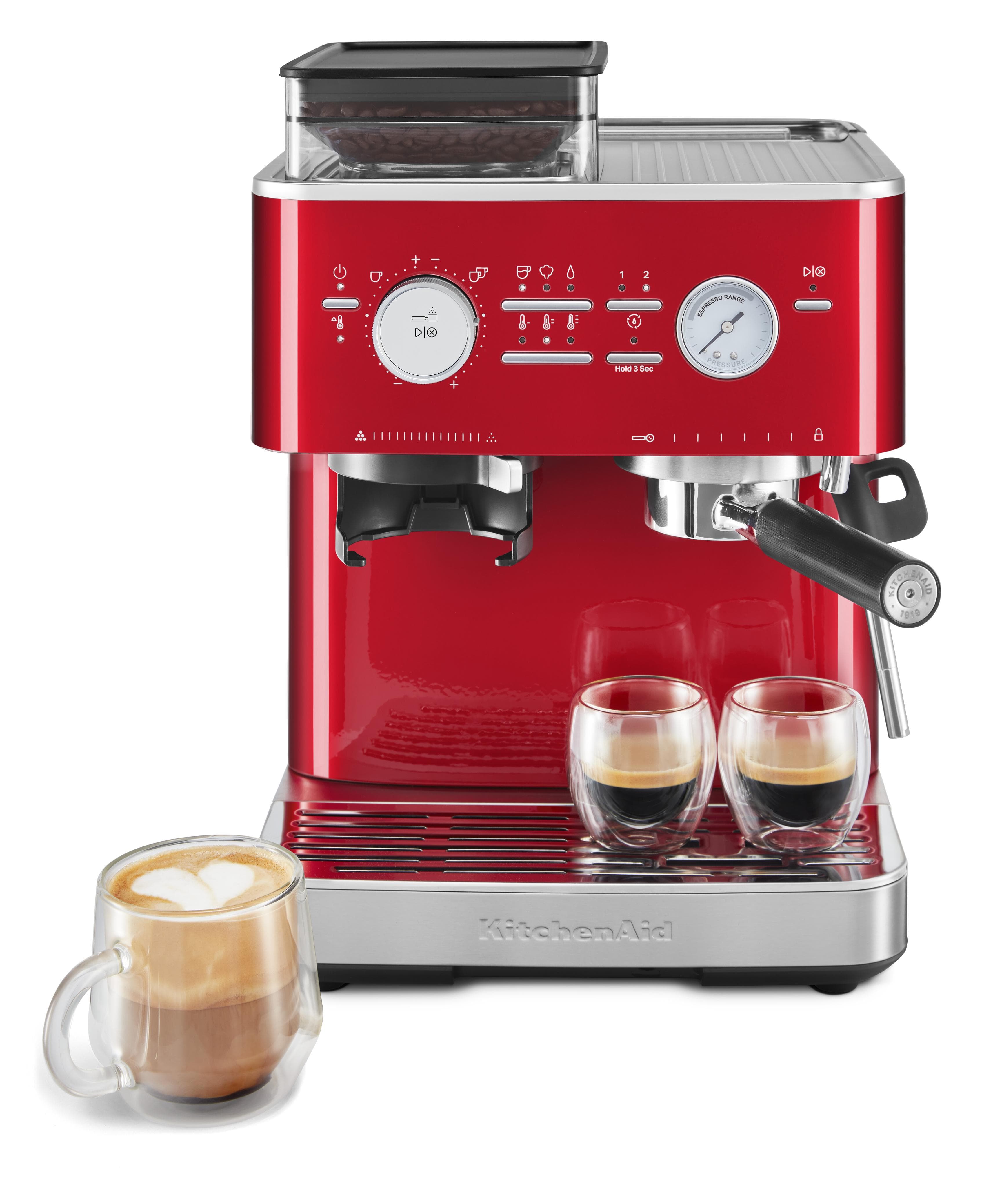 KITCHENAID Espressomaschine 5KES6551EBK Liebesapfelrot 15 bar