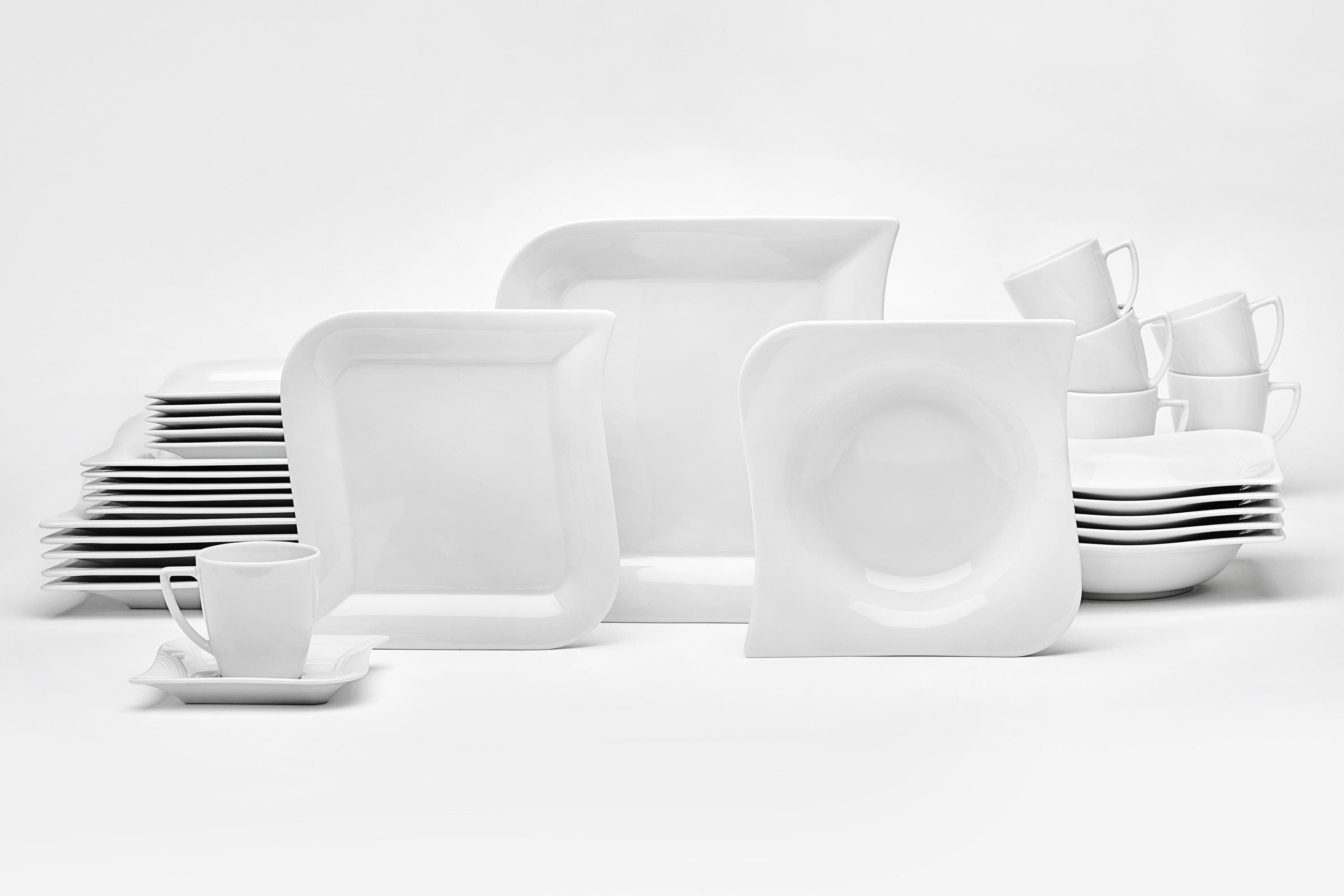 Kombiservice OPERA 30-teilig Porzellan Geschwungene Form