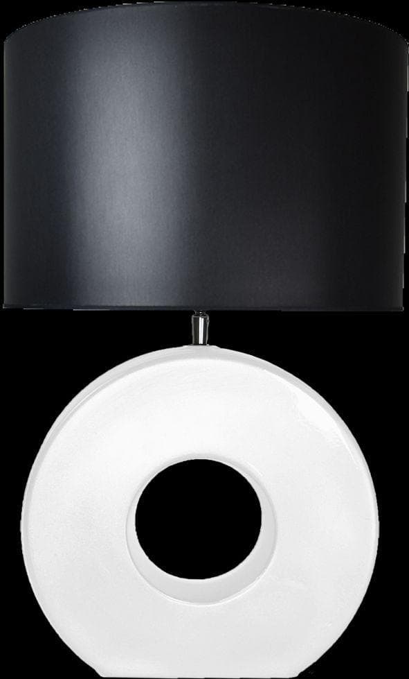 Tischleuchte ARON Keramik Weiß Schwarz