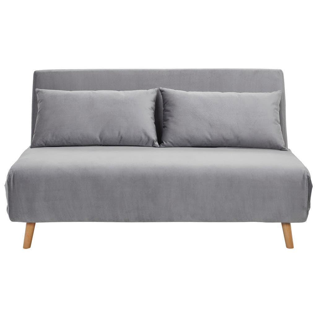 Carryhome Schlafsofa Hellgrau 2-Sitzer