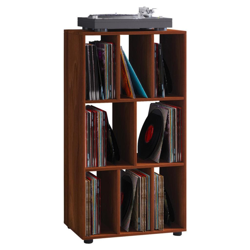 Mid.you Schallplattenregal Nussbaum Holzoptik 2 Fächer