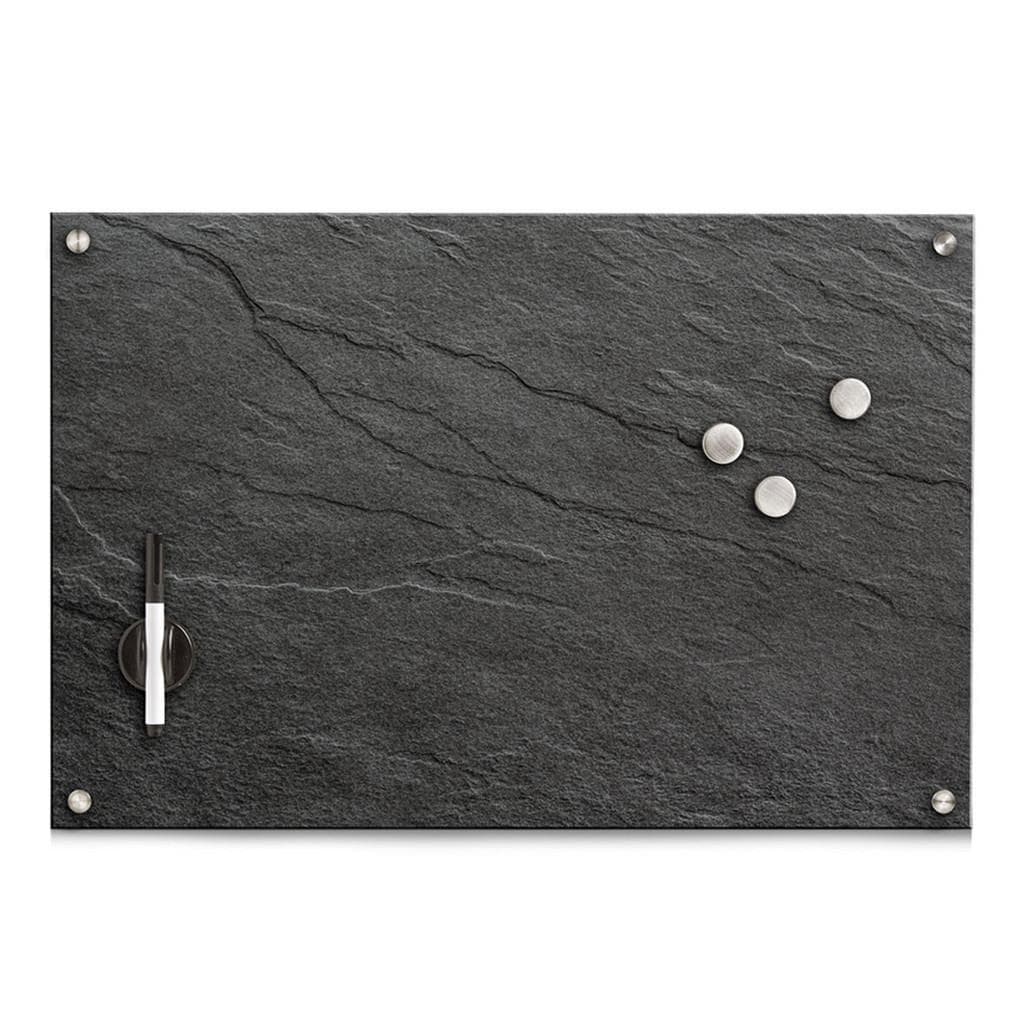 Zeller Present Memoboard Glas Anthrazit mit Magneten