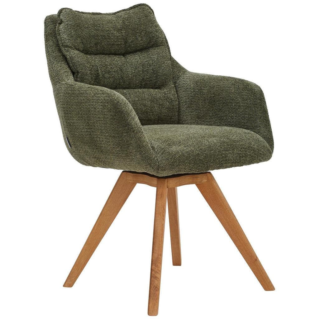 Linea Natura Armlehnstuhl Grün Eiche Esszimmerstuhl