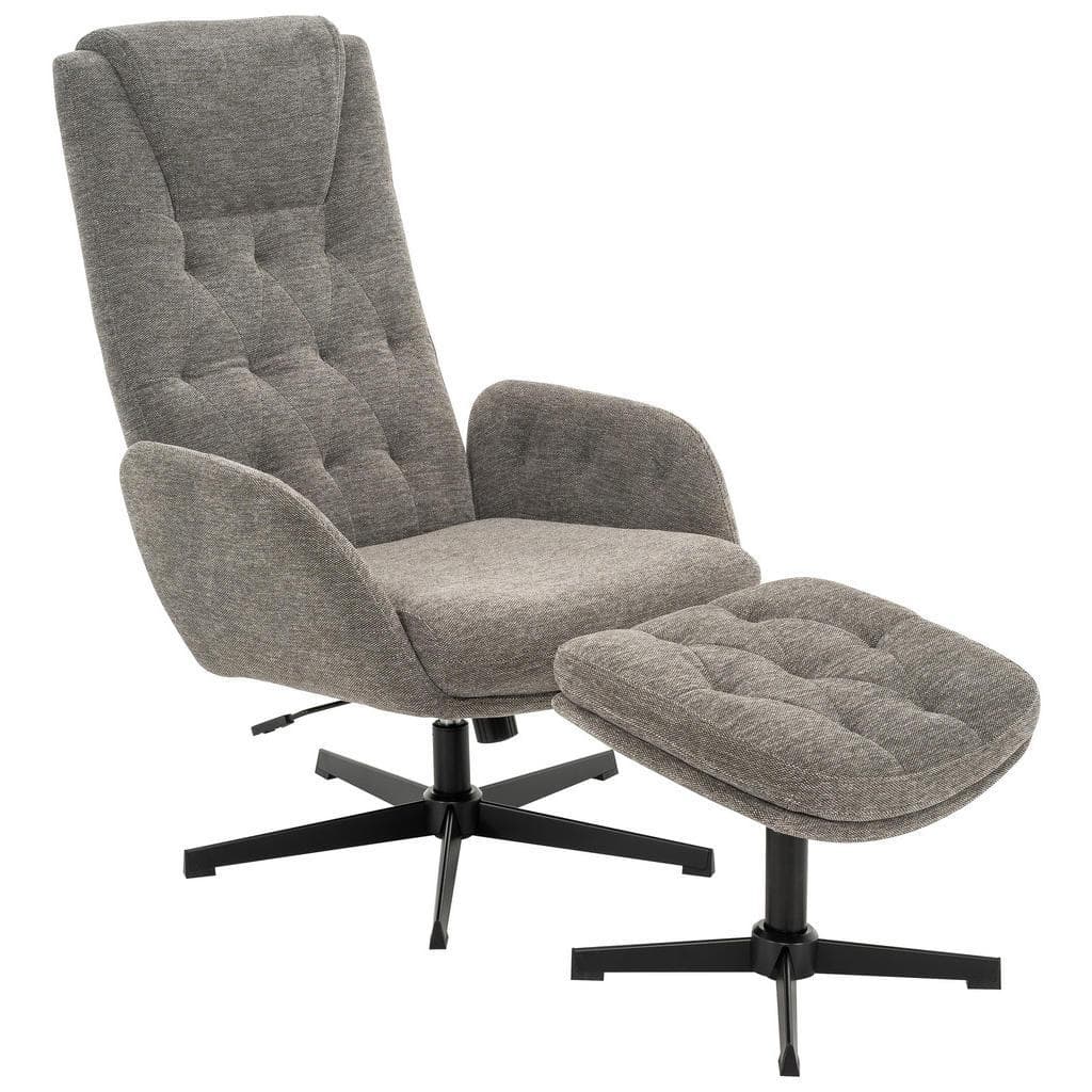 Mid.you Sesselset Grau Textil 70x107x87 cm Wohnzimmer Sessel Relaxsessel