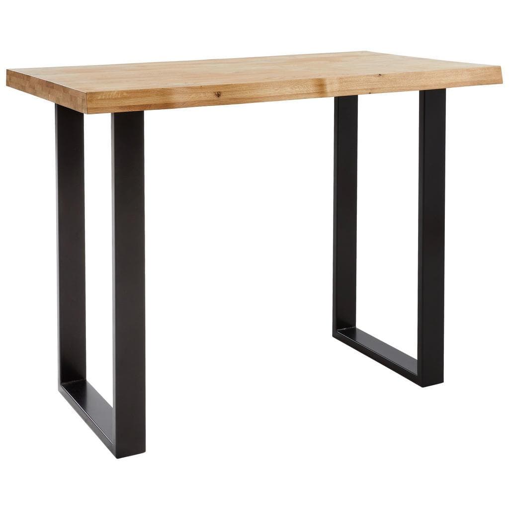 Landscape Bartisch Wildeiche massiv Schwarz U-Form