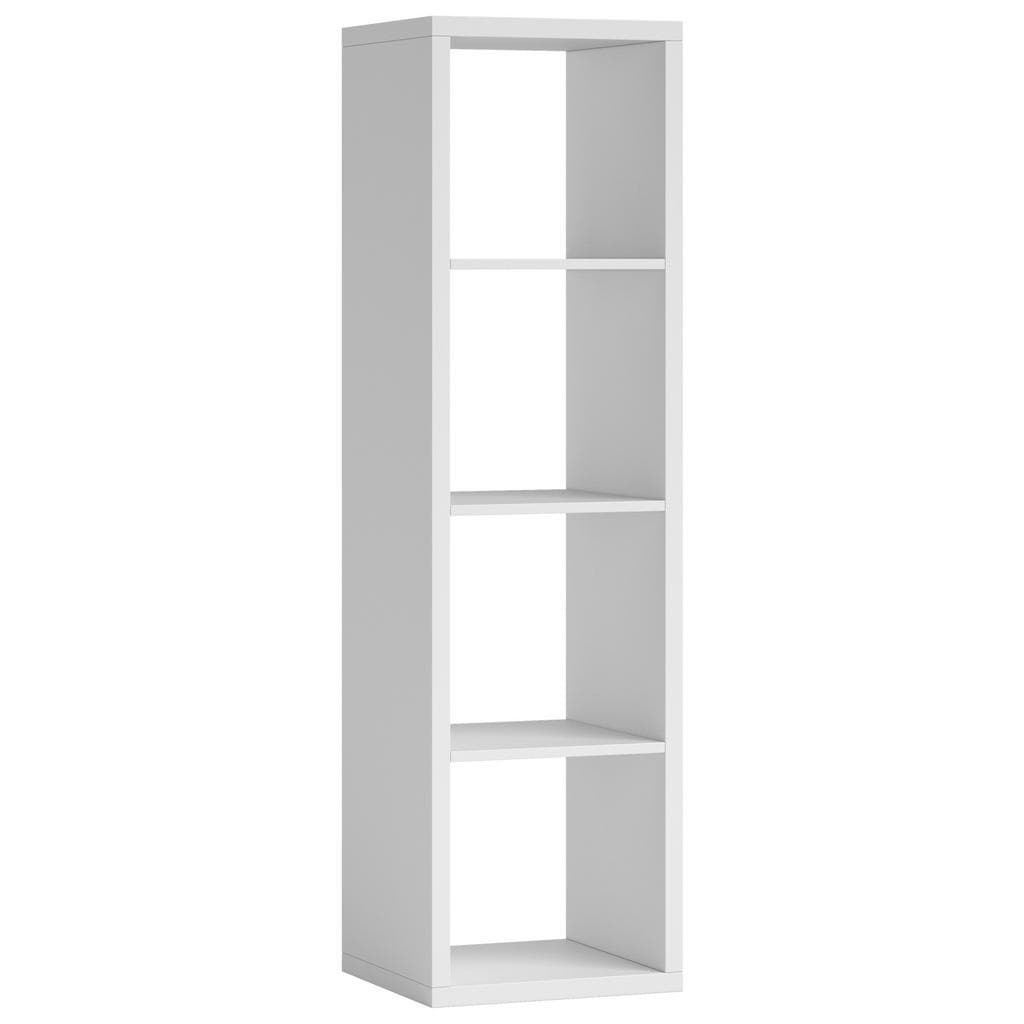 Weißes Raumteilerregal mit 4 offenen Fächern