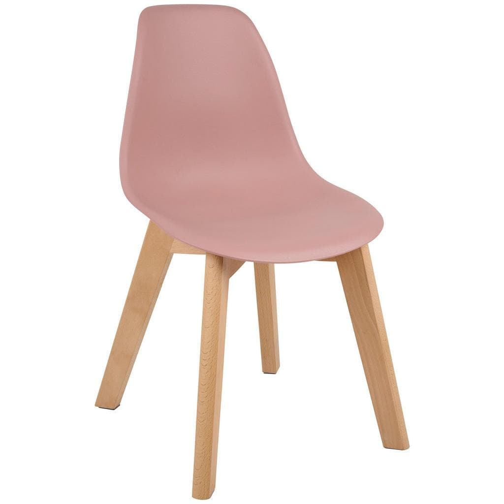 P & B Kinderstuhl Buche Pink Massiv Holz Kunststoff