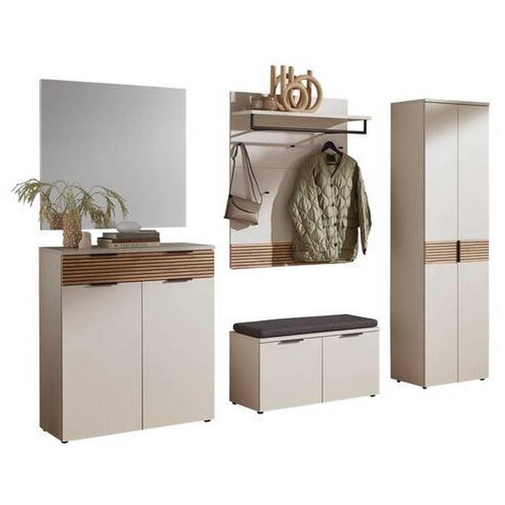 Voleo Garderobe Eiche Kaschmir Holzwerkstoff 5-teilig