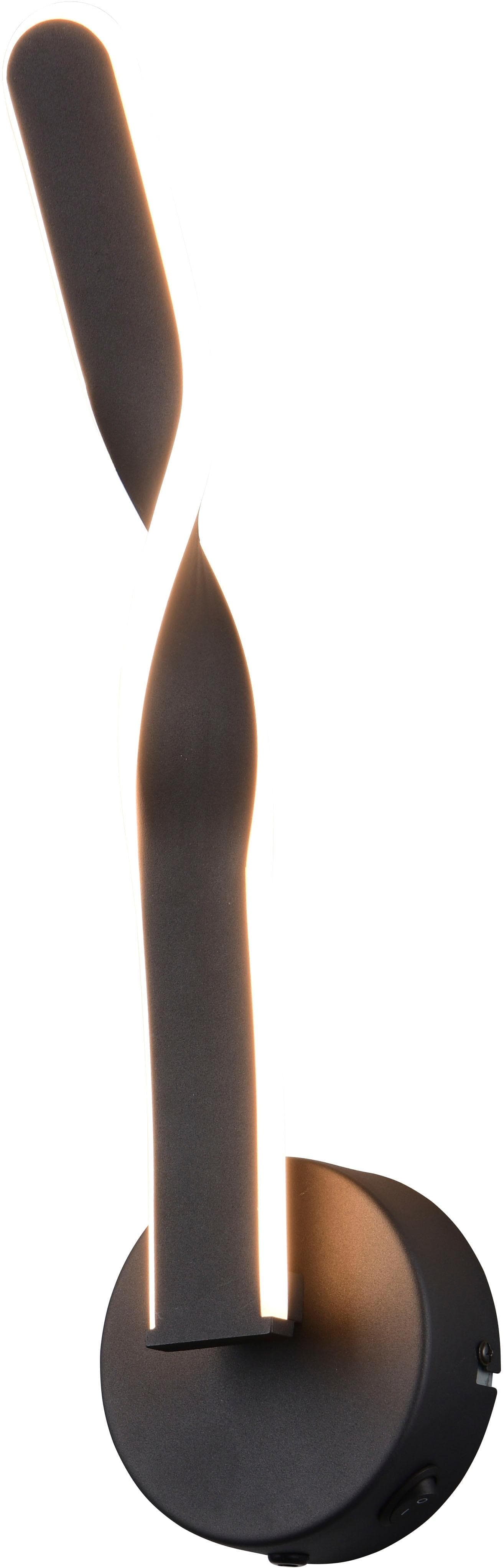 REALITY LEUCHTEN LED-Wandleuchte Ginko Schwarz Metall