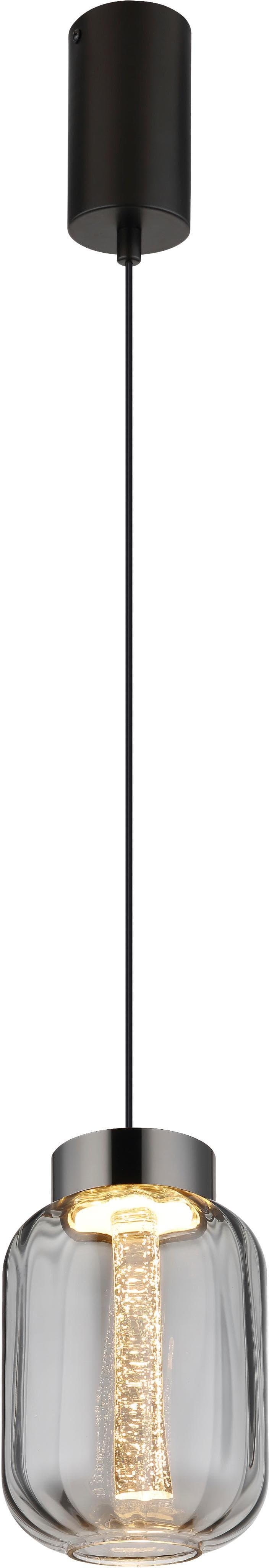 GLOBO LIGHTING Hängeleuchte FLUORO schwarz matt