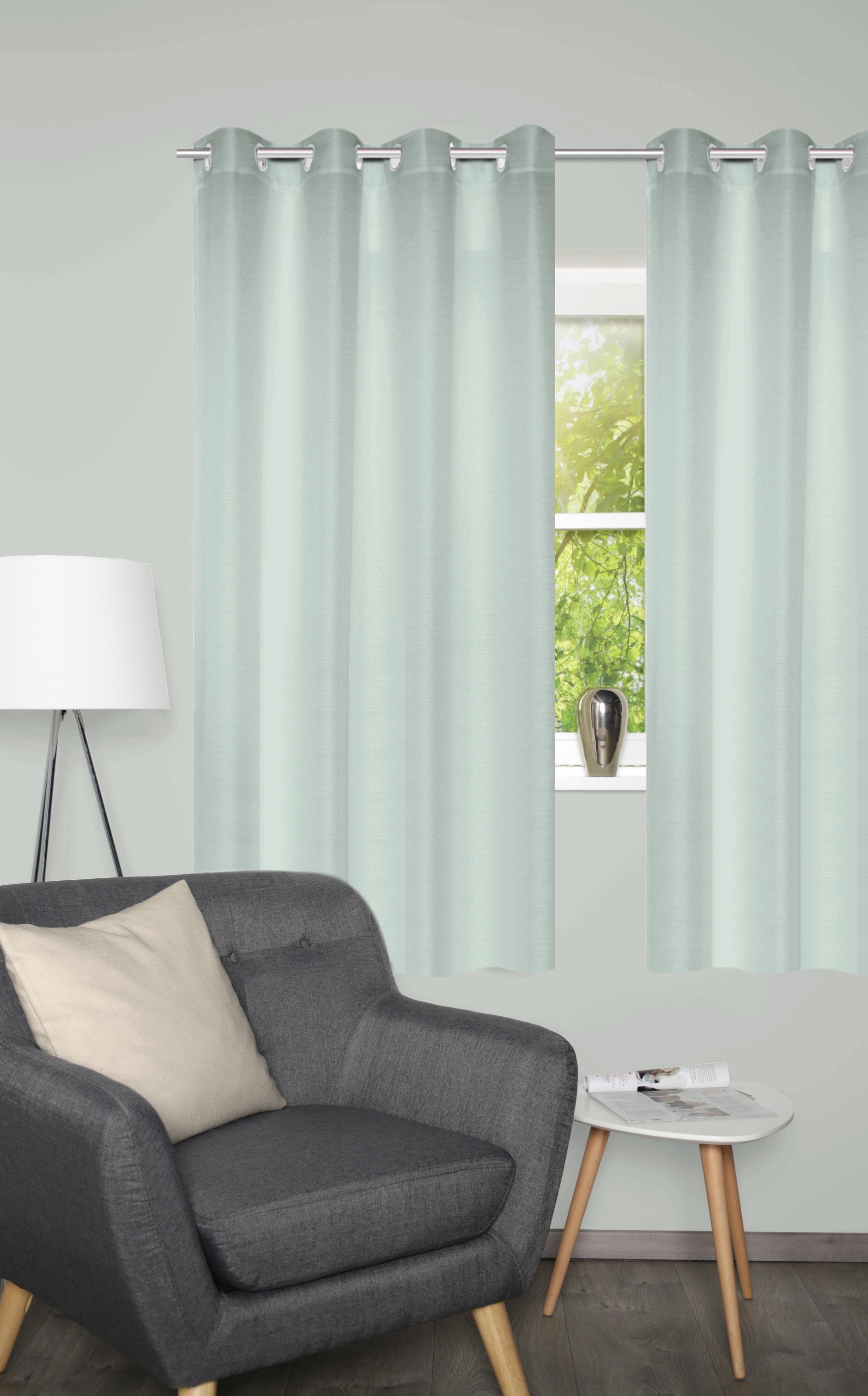 HOME BASICS Ösenschal BENOGA 2er Set Mint