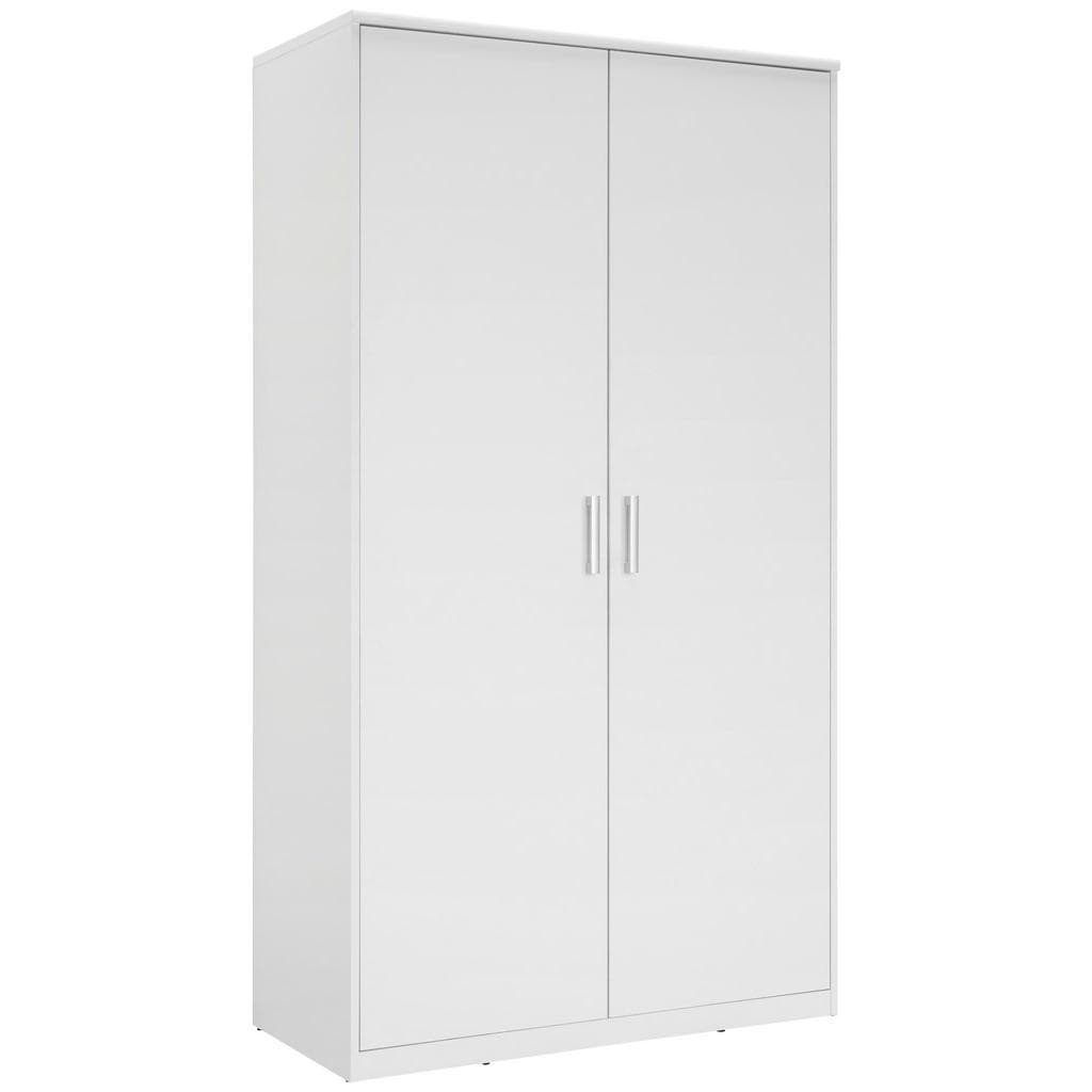 Xora Drehtürenschrank Weiß Holzwerkstoff 1 Fächer 106x194x54 cm