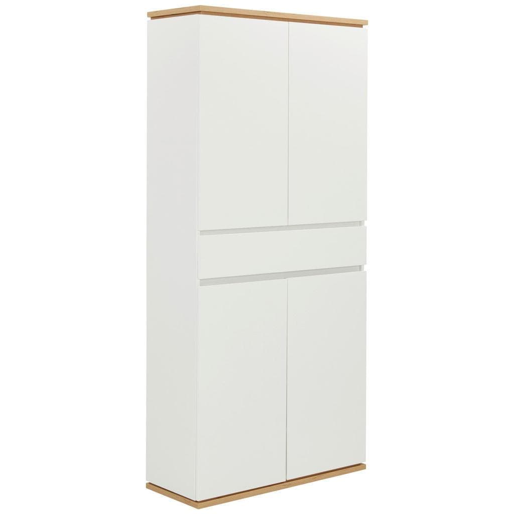 Xora Schuhschrank Weiß Eiche Artisan Holzwerkstoff 6 Fächer 1 Schublade