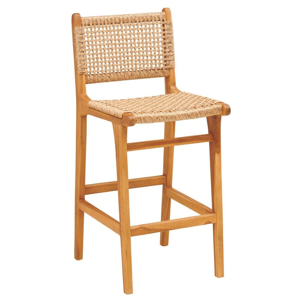 Livetastic Barhocker Natur Teakholz Vollmassiv
