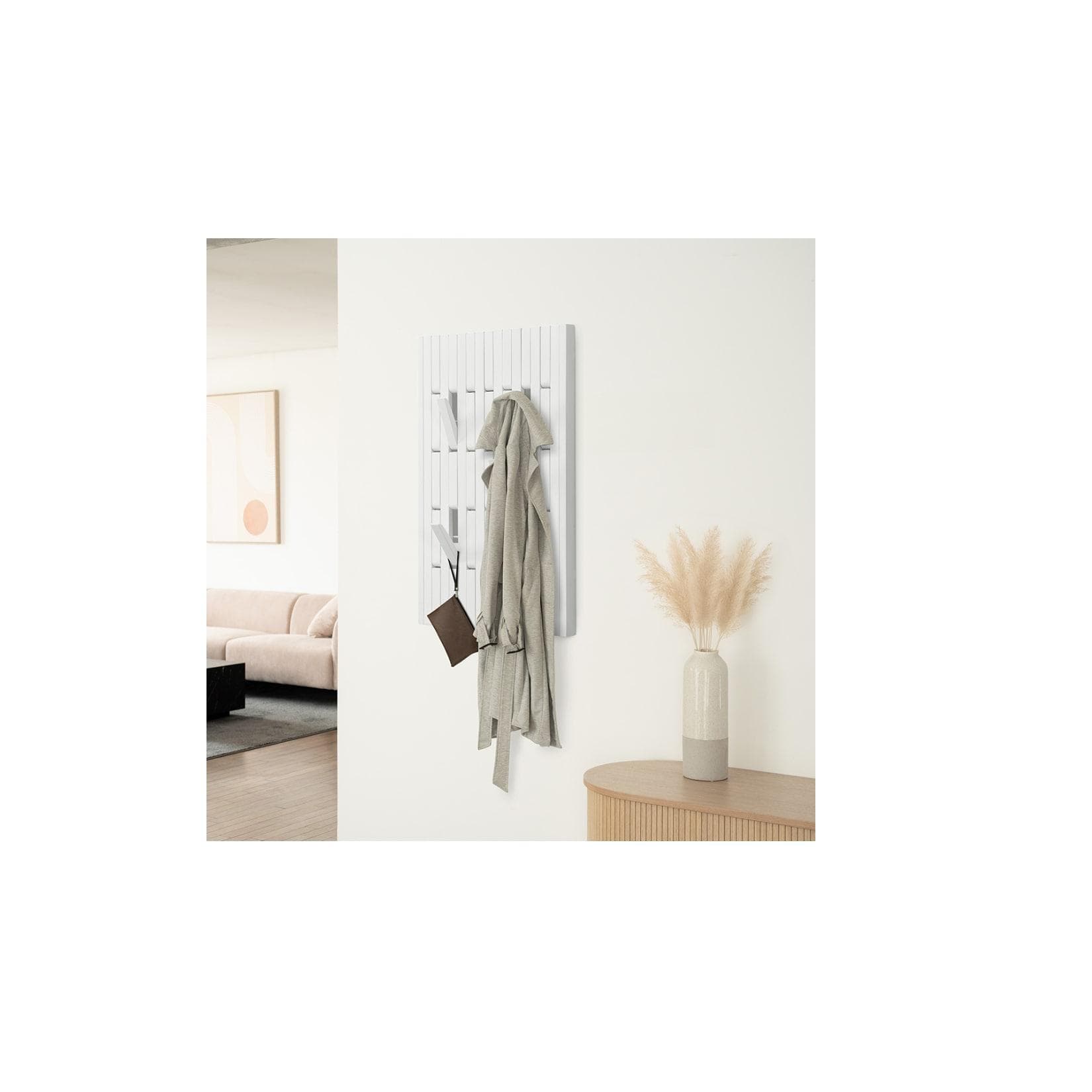 HOME DELUXE Garderobenpaneel QUEST 35 Haken Kautschukbaum