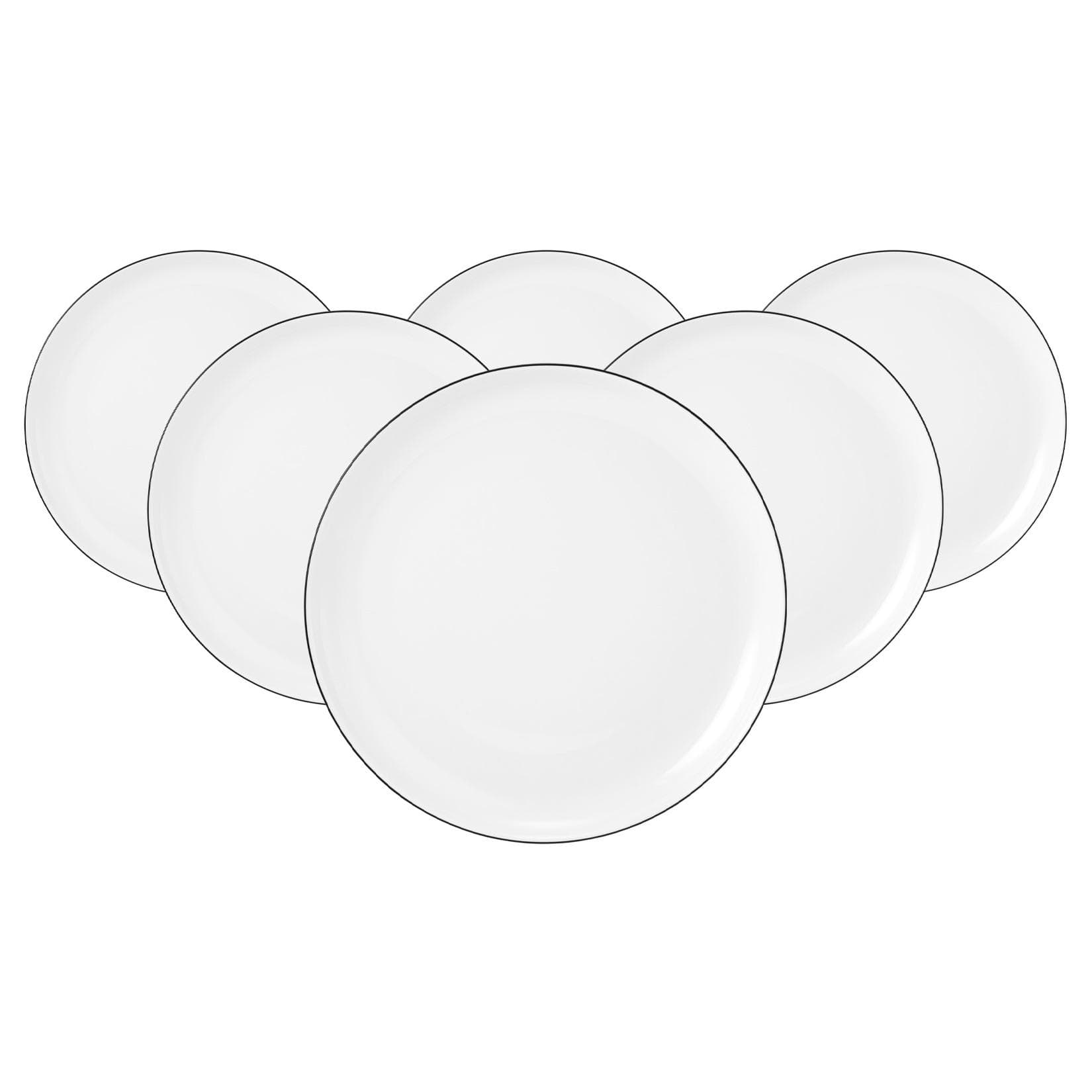 Seltmann Weiden Frühstücksteller Lido Black Line 20 cm 6er Set