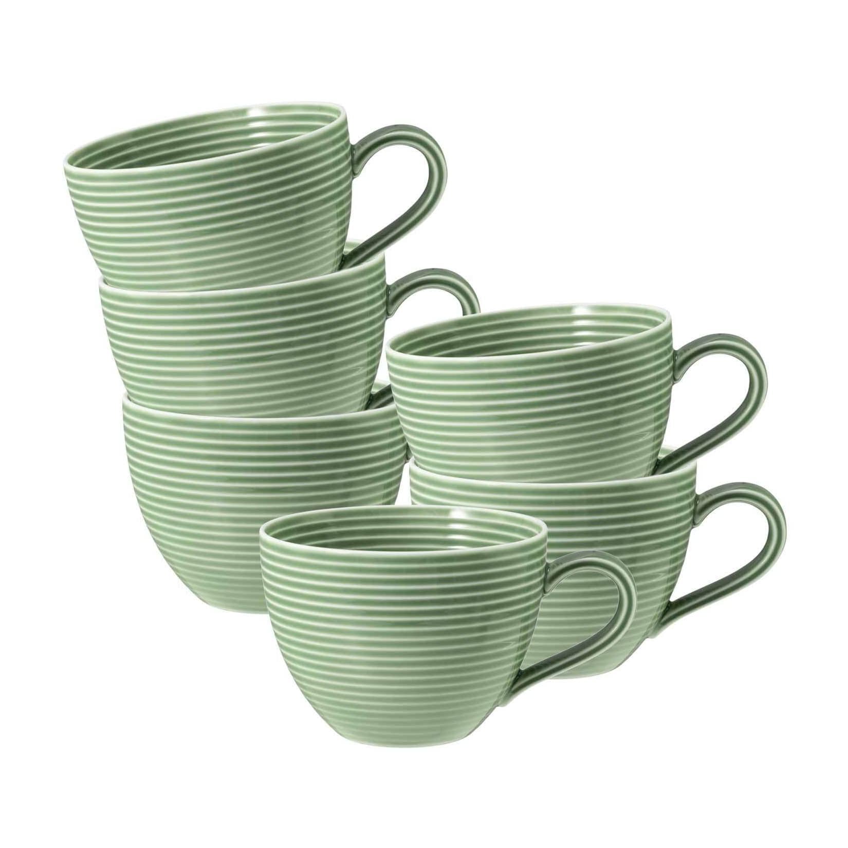 Seltmann Weiden Kaffeetassen Beat Color Glaze 6er Set Porzellan