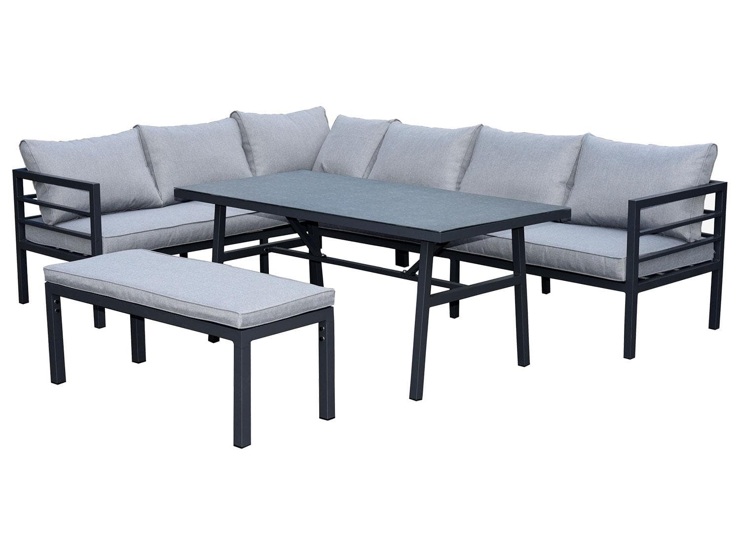 bellavista - Home & Garden® Alu-Lounge Maia 4-teilig Anthrazit/Grau